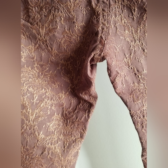 ABS Patterned Brown Embroidered Pants - size 6 - Picture 5 of 10